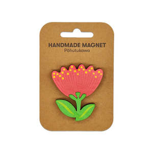 100 Nz: Wooden Magnet - Pohutukawa