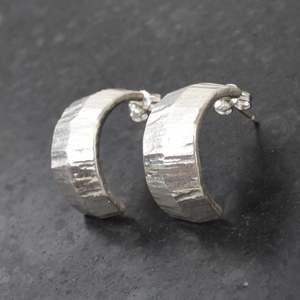 Carley Anderson: Forged half circle earrings - medium