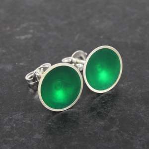 Carley Anderson: Dish studs - green