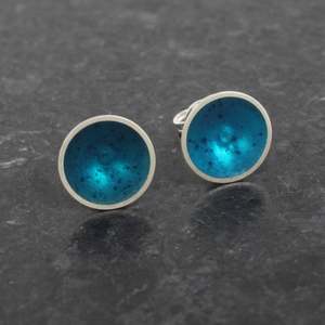 Carley Anderson: Dish studs - turquoise