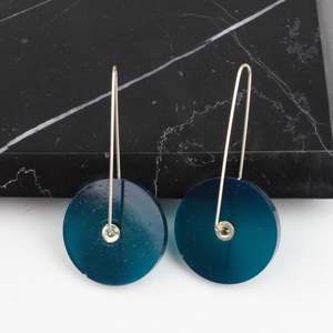 Carley Anderson: Circle earrings - turquoise