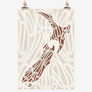 Living: Aotearoa Tea Towel - brown