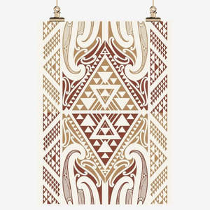 Kowhaiwhai Tea Towel - brown