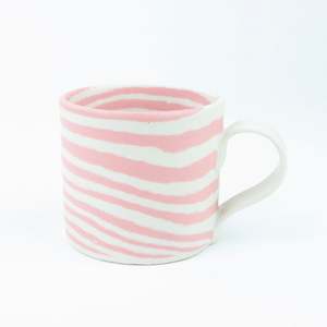 Artist Alex Wilkinson: Nerikomi Stripe Mug - pink