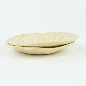 Nerikomi Stripe Small Dish - mustard