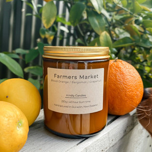 FARMERS MARKET blood orange / bergamot / grapefruit Kindly Candles