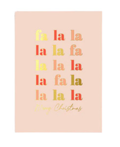 Fa L La Christmas Greeting Card