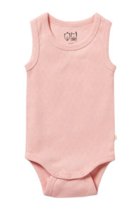 Sale Child: Organic Pointelle Singlet Bodysuit - Cantaloupe