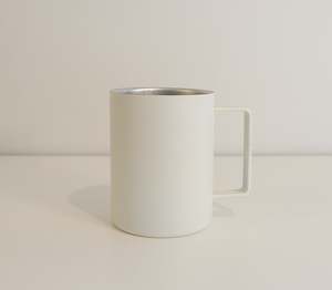 New: White Stainless Steel Mug