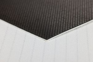 Belting General Purpose PVC 2 Ply 2000mm Diamond Top Black / Slider Back Black (Treadmill)