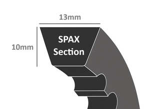 SPAX872 (XPA872) (AV13X890) Cogged Wedge V Belt