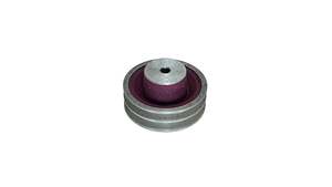 Aluminium V Pulleys: 4in x 2A Aluminium V Pulley Solid Pilot Bore (High Boss)