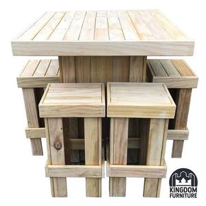 Products: Square bar leaner set with 4 stools