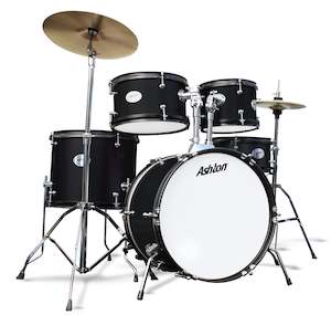 Ashton JOEYJNRBK Junior Drum Kit w/Cymbals and Hardware (Black)