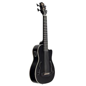 Bass Ukuleles: Kala KA-UBASSJYMNBLK Journeyman U-Bass w/Bag (Black) (L)