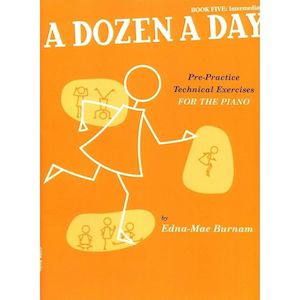 Piano Tutor: A Dozen a Day - Technical Exercises for the Piano (Book Five: Intermediate)