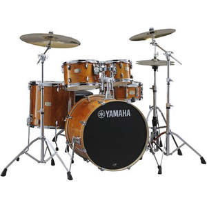 Drum Kits: Yamaha SBP2F5 Stage Custom Birch Drum Shell Kit (Honey Amber) + Hardware (HW680W)