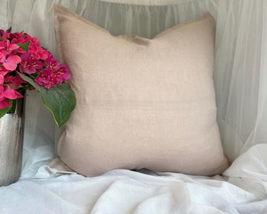 Products: Como Panelled European Linen - Colour Blush Kingscourt Interiors