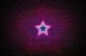 Outer Space Neon Signs: Triple Star LED neon sign