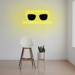 Party Neon Signs: I'm Sorry Sunglasses LED Neon Sign