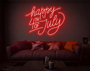 Happy 4Th Of July LED Neon Sign