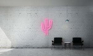 Flower Plant Neon Signs: Cactus
