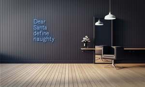 Christmas Neon Signs: Dear Santa Define Naughty