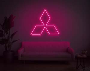 Car Neon Signs: Mitsubishi LED Neon Sign