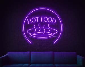 Restaurant Neon Signs: Hot Food LED Neon Sign