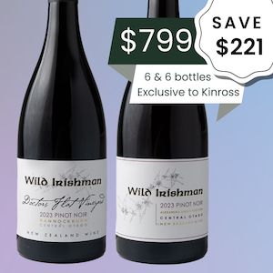 Case Specials: Wild Irishman 'Doctors Flat' & 'Alexandra' Pinot Noir 2023 Mixed case - 12 bottles case special