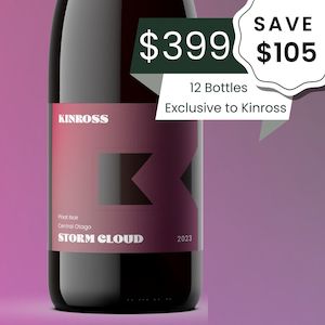 Case Specials: Kinross 'Storm Cloud' Gibbston Pinot Noir 2023 - 12 Bottle case special