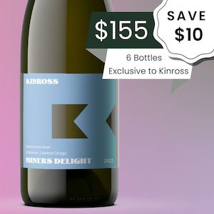 Last Bottles: 6 Bottle Case Special - Kinross 'Miners Delight' Gibbston Gewürztraminer 2022