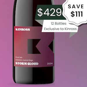 Kinross 'Storm Cloud' Gibbston Pinot Noir 2024 - 12 bottles subscripti&hellip;