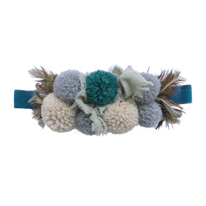 Accessories: Yellow Pelota Elastic PomPom Band