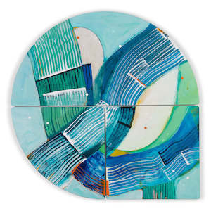 Original Artwork: Vaporetto Val - Original Teardrop Abstract Artwork