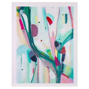 Originals On Paper: Chickabiddy Croon - Abstract Painting on Paper