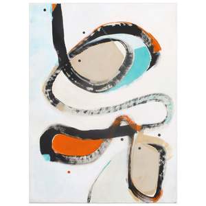 Originals On Paper: Lounge Lizard Groove - Abstract Painting on Paper