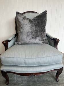 Gunmetal Velvet Cushion