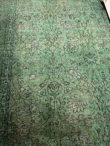 Rugs: Large Overdyed Emerald Green Persian Rug