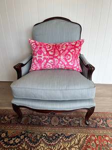 Pink silk Ikat Cushion