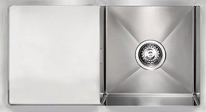 Products: Grande Robiq 400-10 RV, Satin, Single Bowl with Drainer - Kitchen Depot