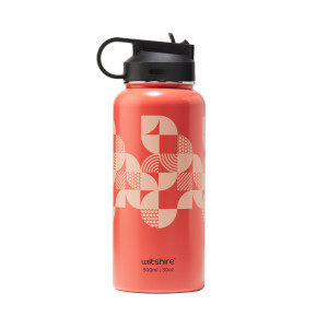 Products: Stainless Steel Bottle Coral 900ml - Clearance - KitchenNook