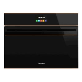 Smeg: Smeg SFA4604VCNR 45cm Combi Steam Wall Oven Eclipse Black Glass with Copper Trim - SFA4604VCNR - Kitchen Things