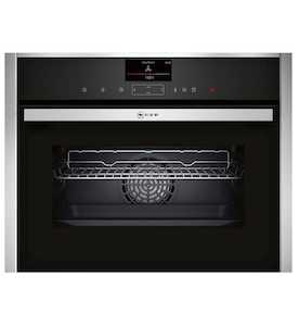 Neff: Neff 45cm Combi Steam Wall Oven Stainless Steel - C17FS32H0B+ - Kitchen Things