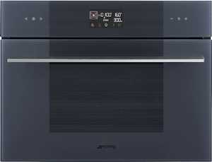 Smeg: Smeg Linea 45cm Combi Microwave Oven Grey - SOA4102M1G - Kitchen Things