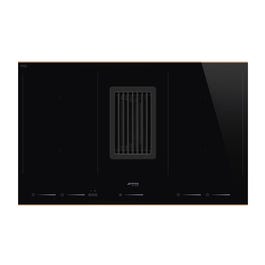 Smeg: Smeg Induction Hob with Integrated Hood Black - HOBD682R1 - Kitchen Things
