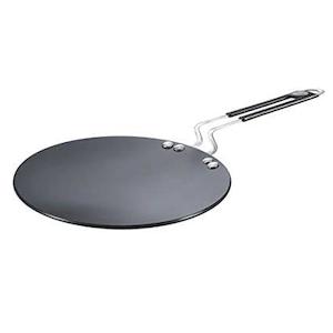 Tawa: Prestige Hard Anodised Cookware Induction Base Paratha Tawa, 265mm, Black