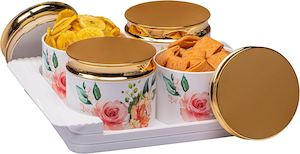 Selvel Polypropylene Utility/serving Container lily (Pack of 4)