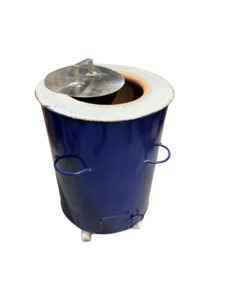 Charcoal Clay Drum Tandoor with wheels 18 inch