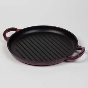Cookware: KitCo Cast Iron Grill Pan 26cm - Mulberry